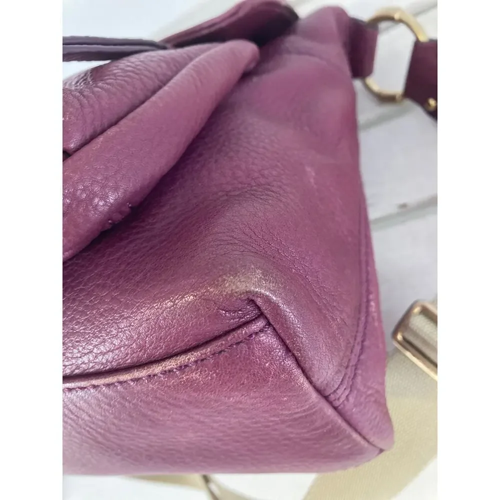 MICHAEL KORS, SMALL PURPLE LEATHER CROSSBODY BAG (ASIS)